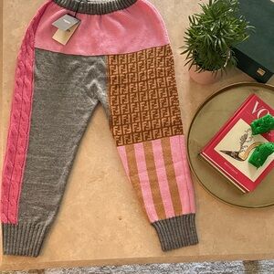 Fendi Multicolor Knit Joggers